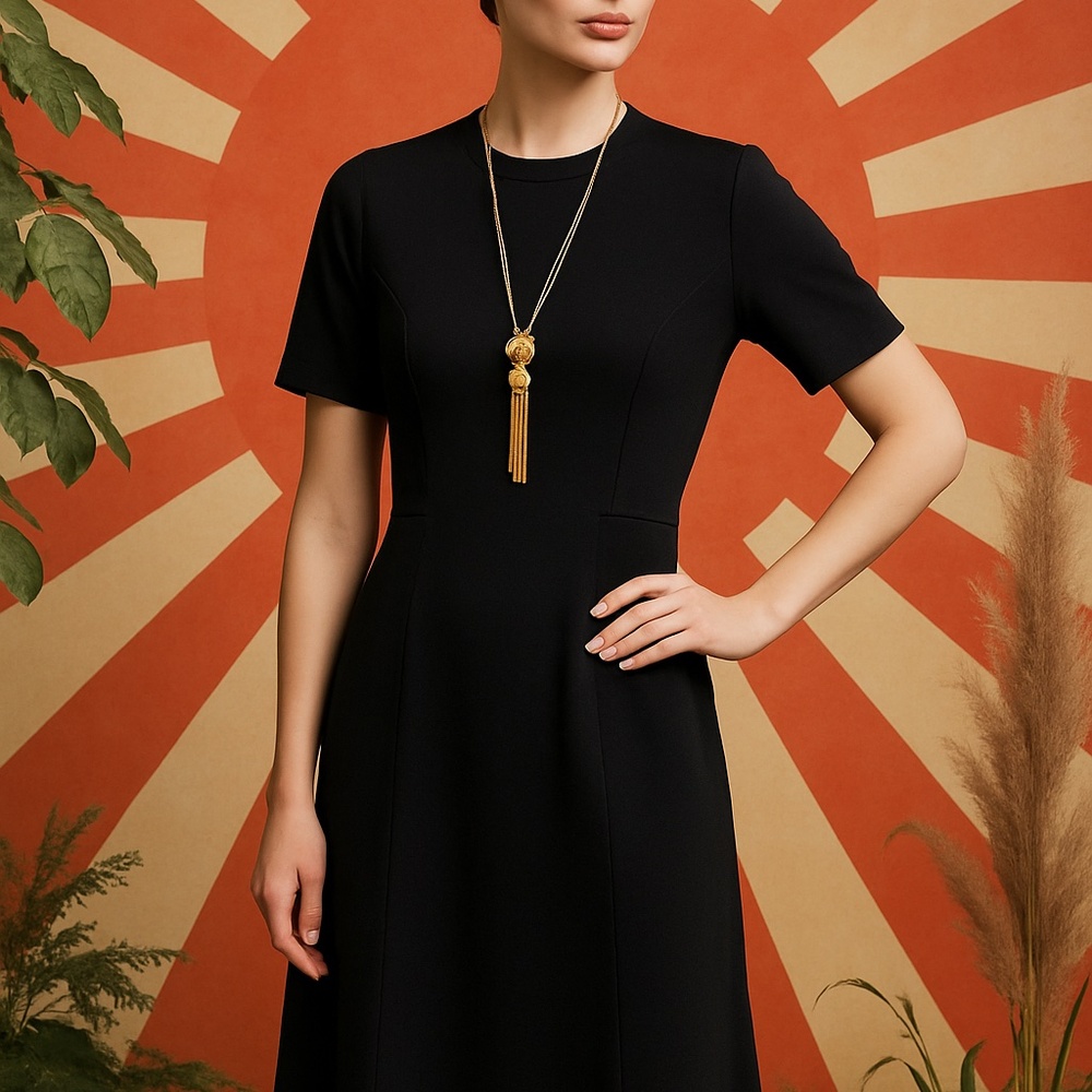 AKIRANAKA Bruna Combination Jersey Dress 🇯🇵 Made in Japan